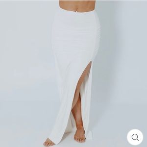 Ruched Maxi Skirt